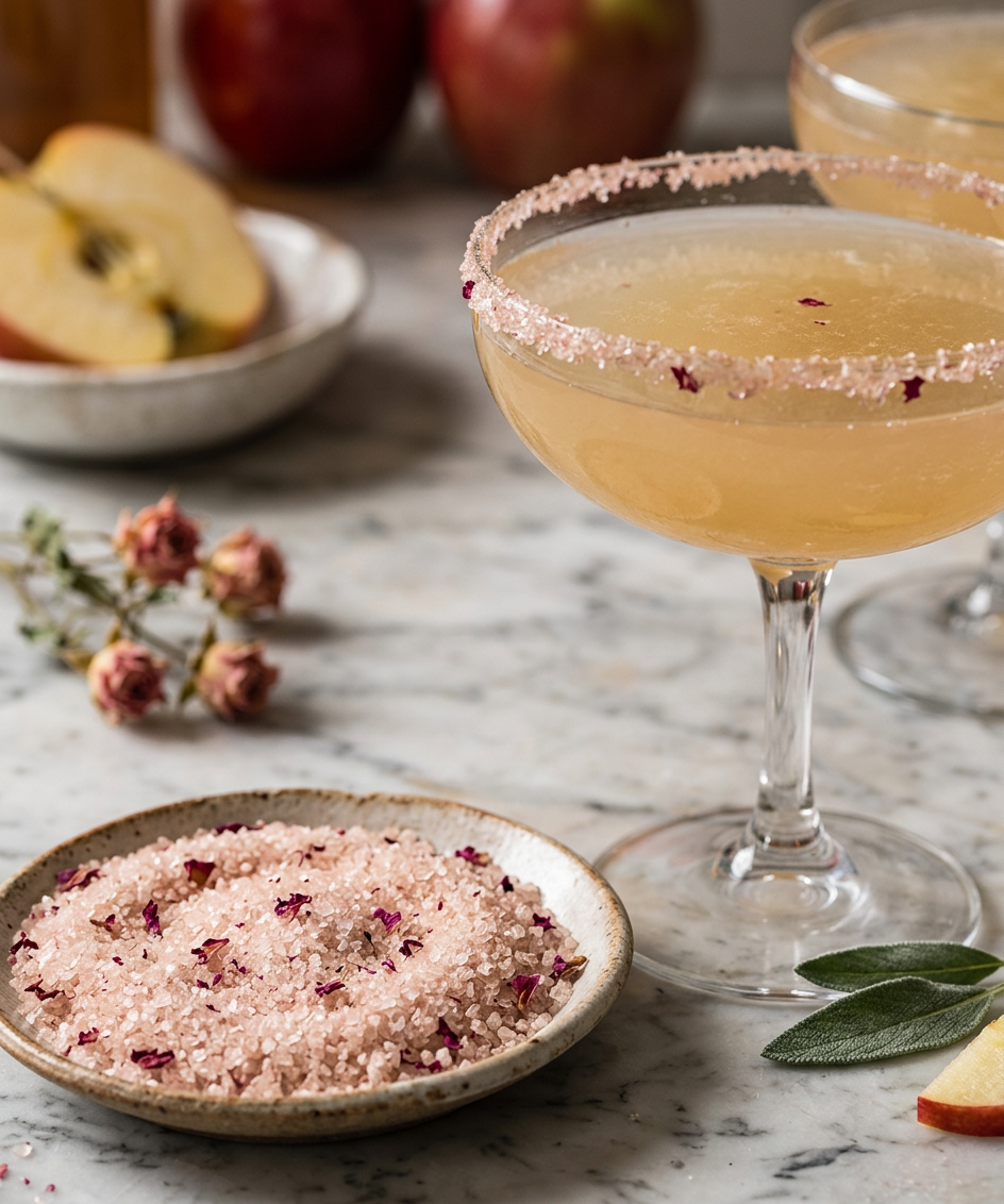 Rose Petal Cocktail Rim Sugar — illustrative recipe image