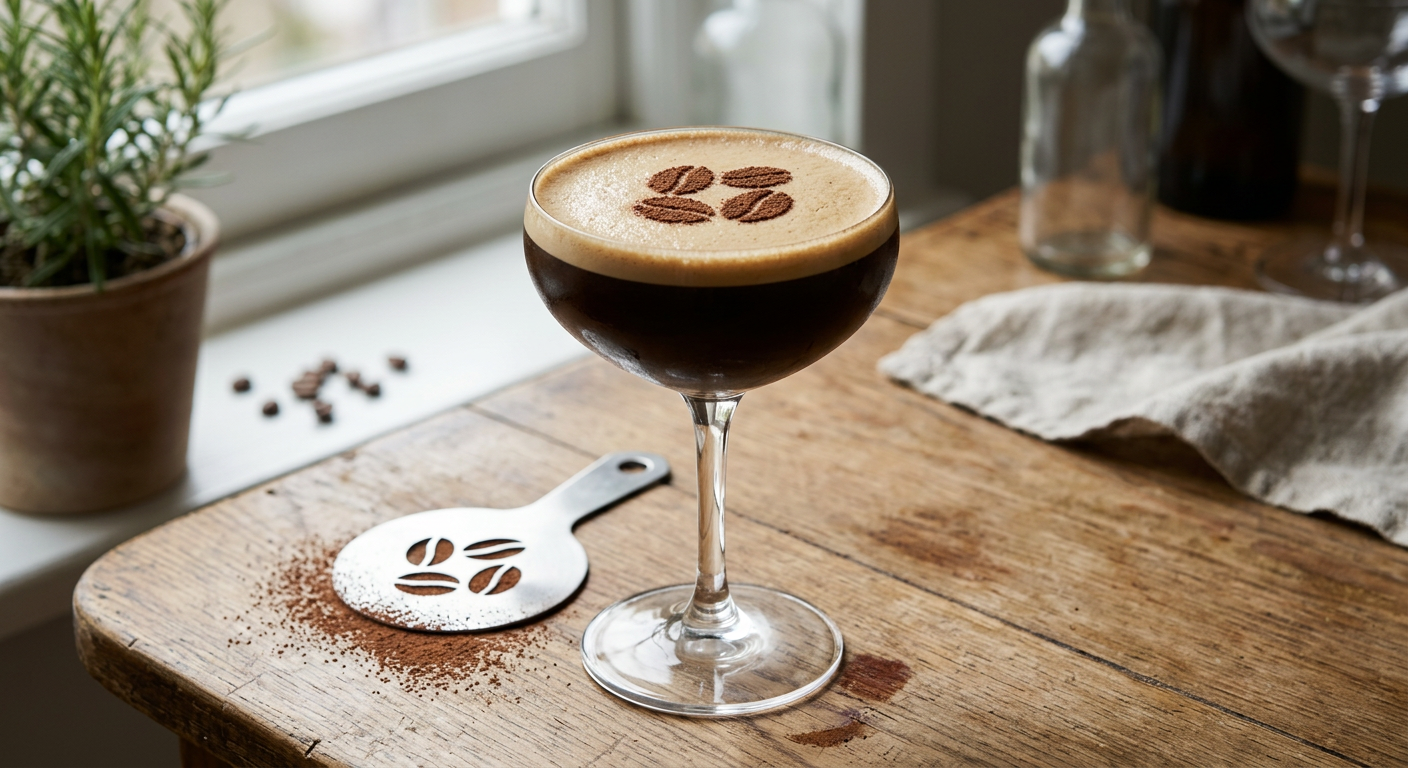 Espresso Martini Cocoa Stencil — illustrative recipe image