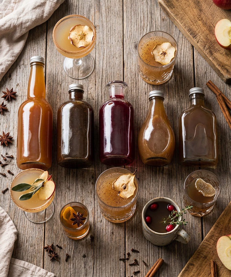 Fall Cocktail Lab: 5 Homemade Syrups + Their Matching Drinks — illustrative recipe image