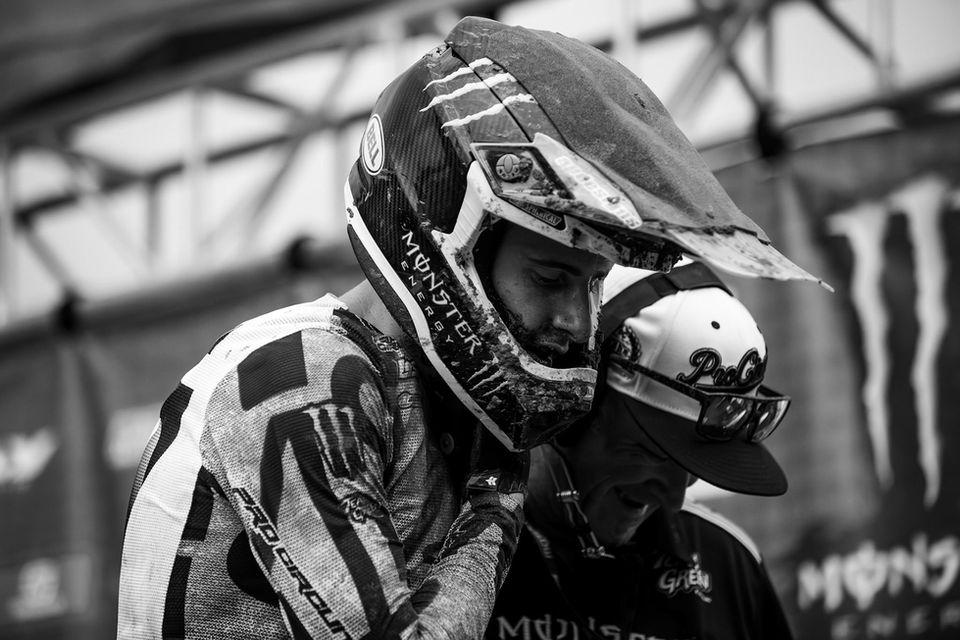Monster Energy Pro Circuit Kawasaki's Levi Kitchen after moto 2 of his 1-1 performance at the Spring Creek Pro National