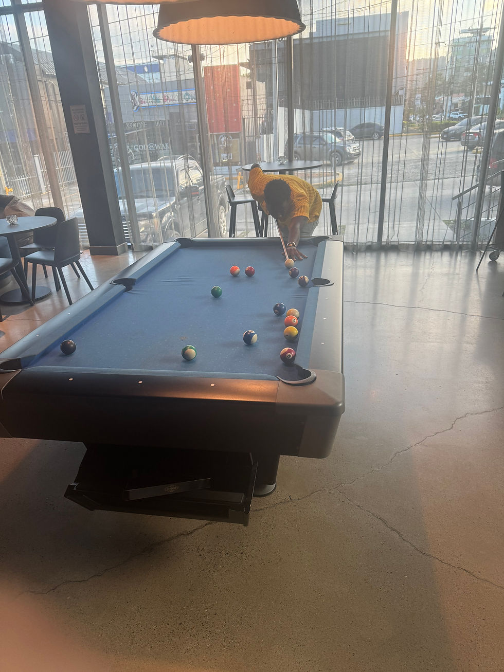 Pool table at the Aloft Hotel