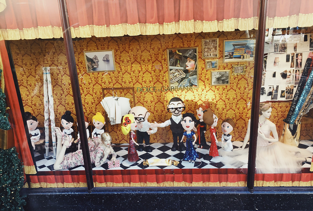 A store window in London