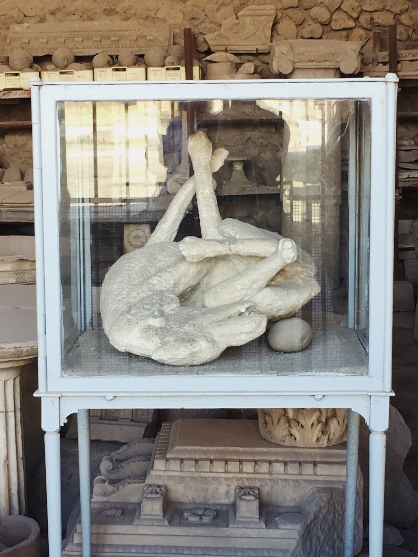 Plaster citizens of Pompeii