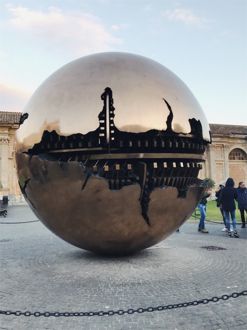 Fun fact: The sphere is the same size as the sphere above the Cathedral