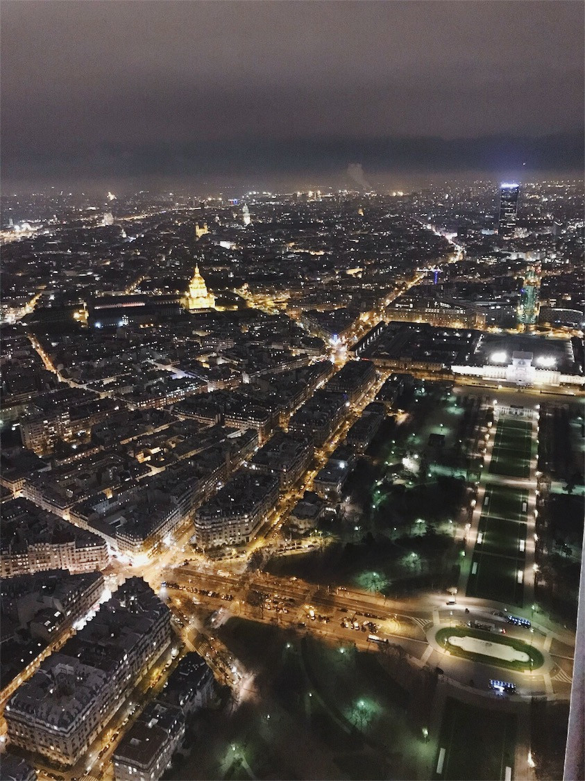 The city of Paris from the top of the Eiffel Tower