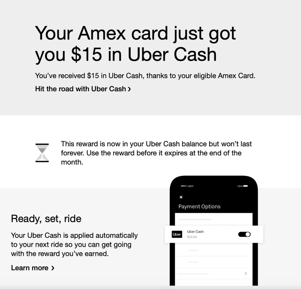 How to use the American Express Uber Credit
