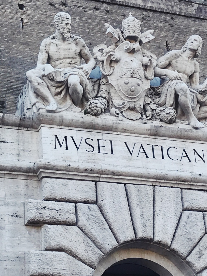 Statues above the entrance of Vatican City