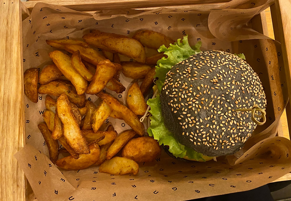 Flower Burger and Fries