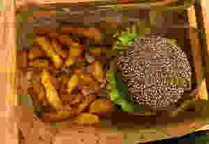 Flower Burger and Fries