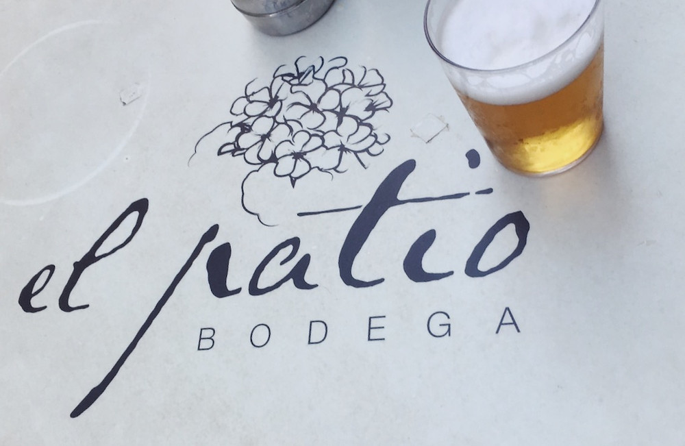 Having a beer at El Patio