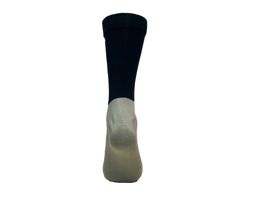 Miniatura: Medias Tishas Altas Classic Black Bicolor. Color Negro y Beige Unisex. 22015