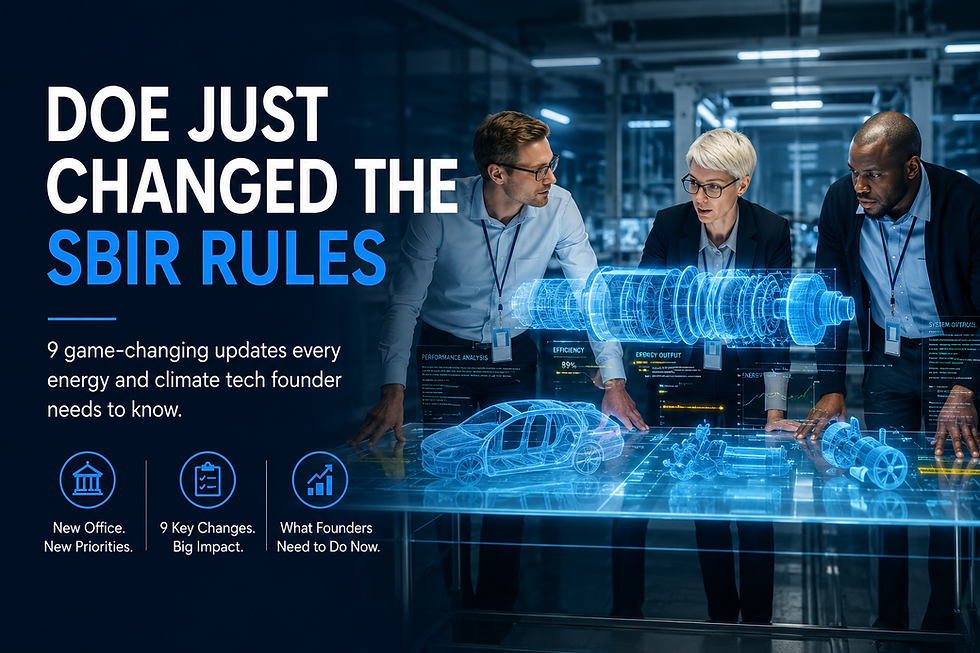 The DOE Completely Changed Their SBIR Requirements