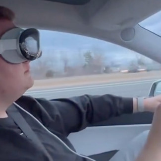 Conduite d'une Tesla avec Apple Vision Pro