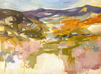 Peak District, colourful landscape painting, expressionist