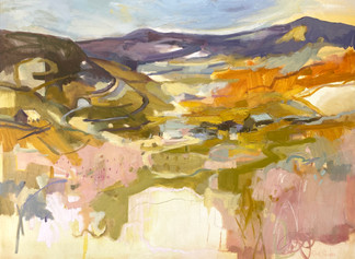 Peak District, colourful landscape painting, expressionist