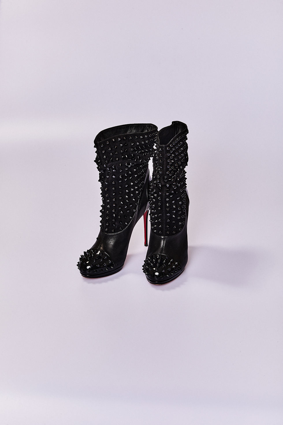 Thumbnail: Christian Louboutin Leather Mid-Calf Boots