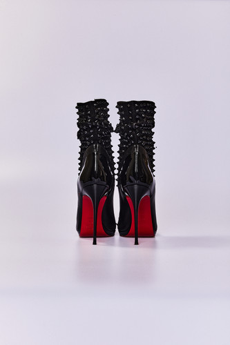 ブーツ Christian louboutin Spiked Mid CalfBoots Christian Louboutin Leather Mid-Calf Boots | Josiana