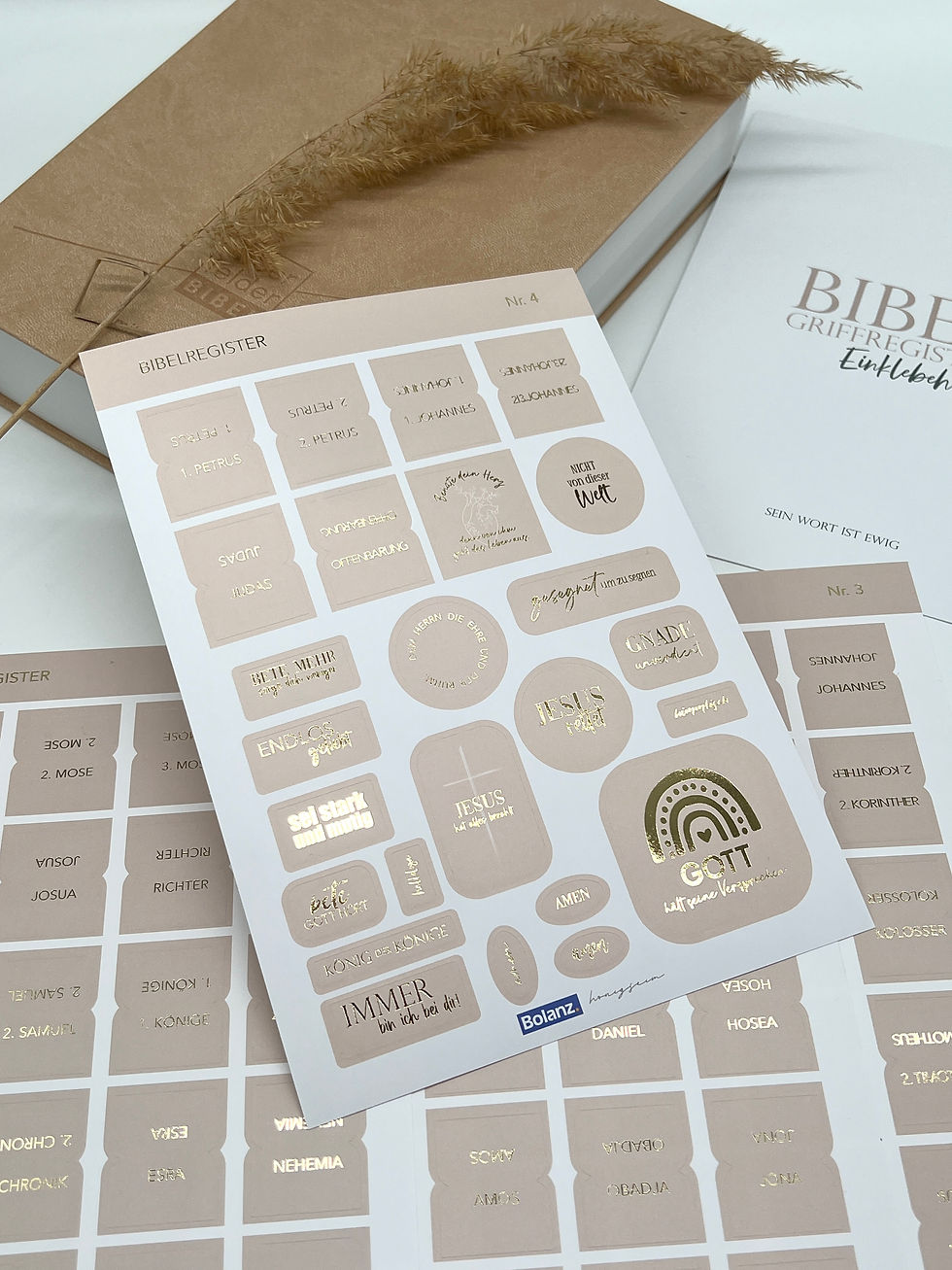 Miniaturbild: Bibelregister | Gold auf Sand