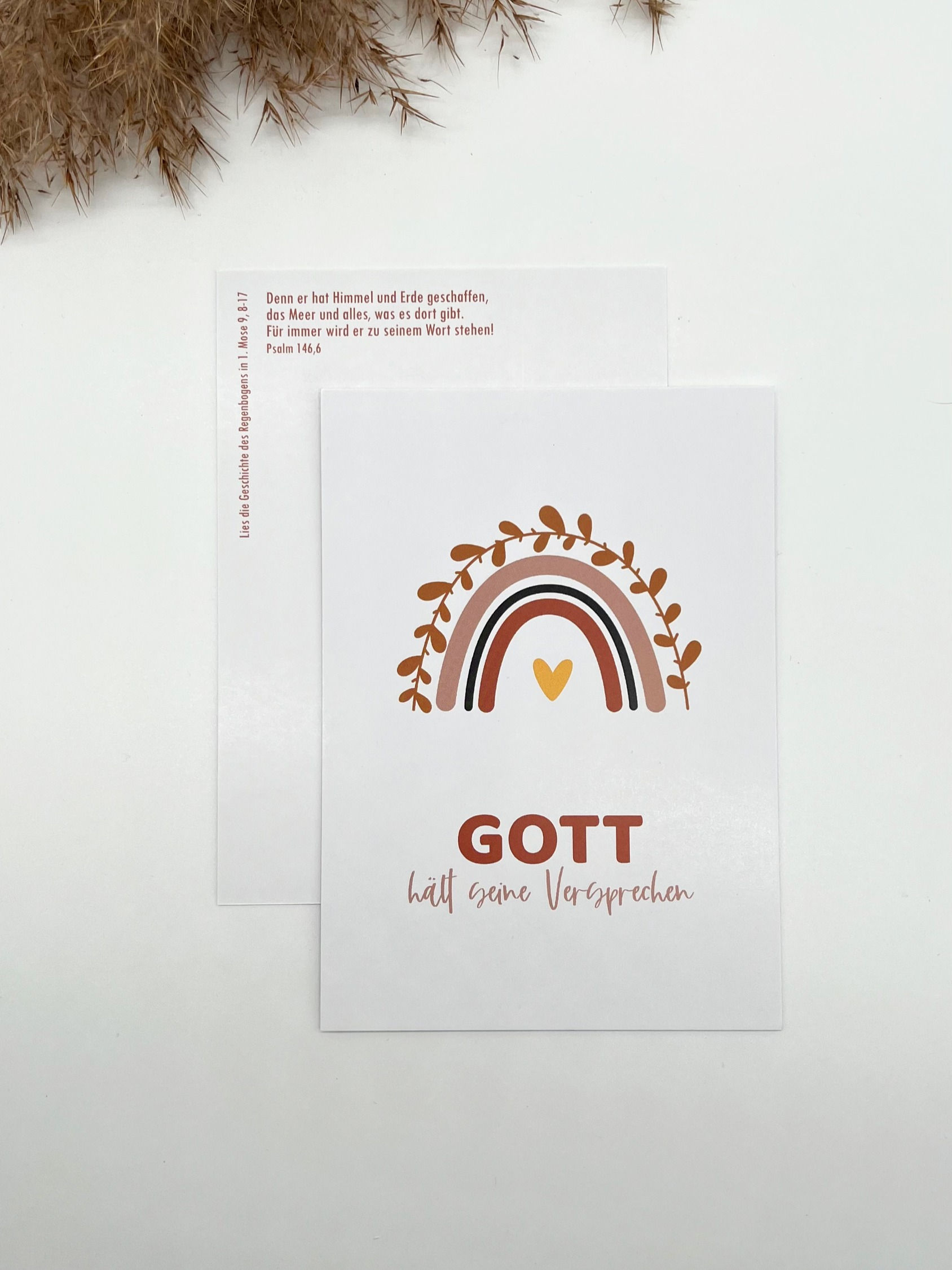 Postkarte | Gott hält seine Versprechen (Erdtöne)