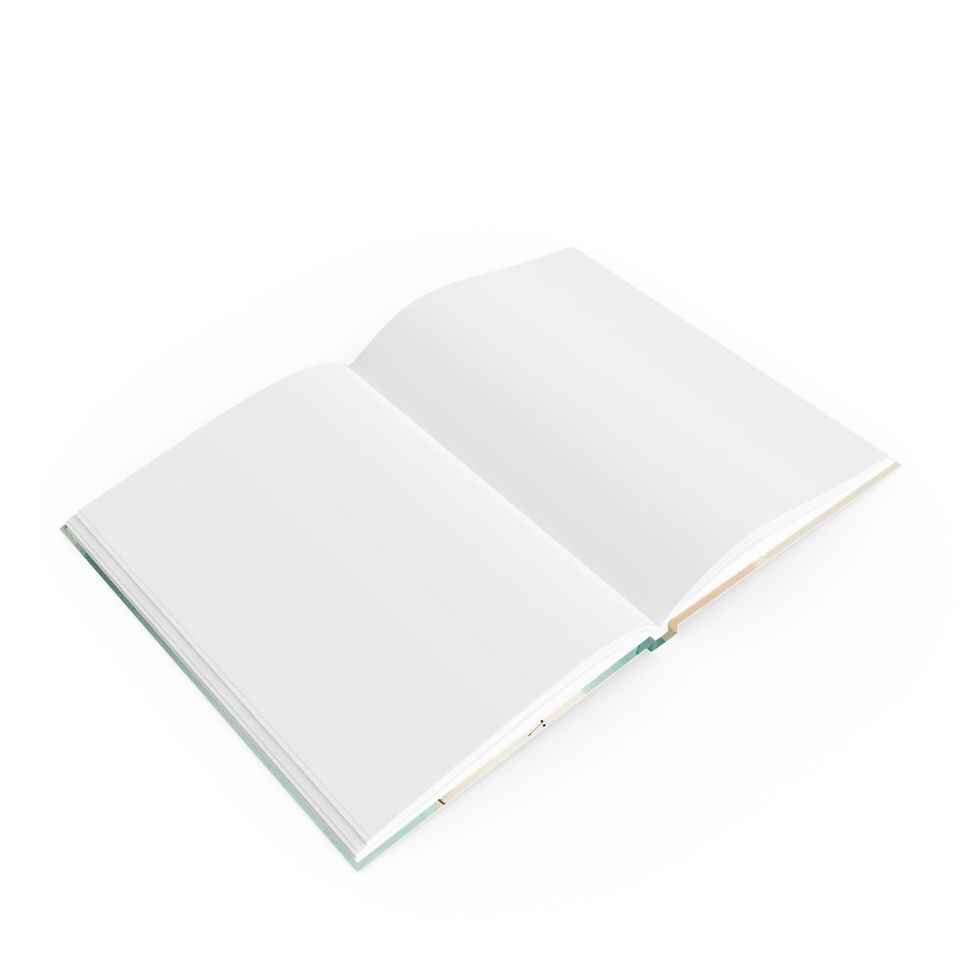 Thumbnail: Blank Hard Backed Journal - Reflections Calming Tones Notebook