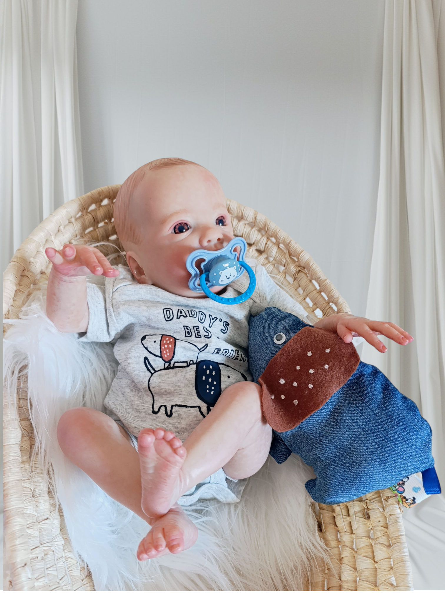 בובה תינוק כמו אמיתי בן | אורי 42 ס''מ 