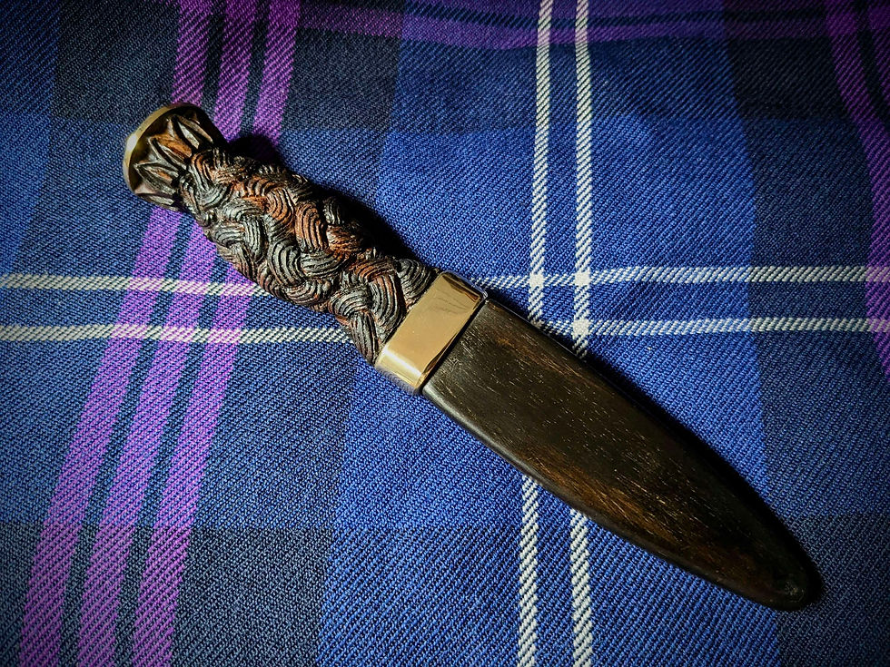 Thumbnail: Ebony Sgian Dubh - Pattern Welded
