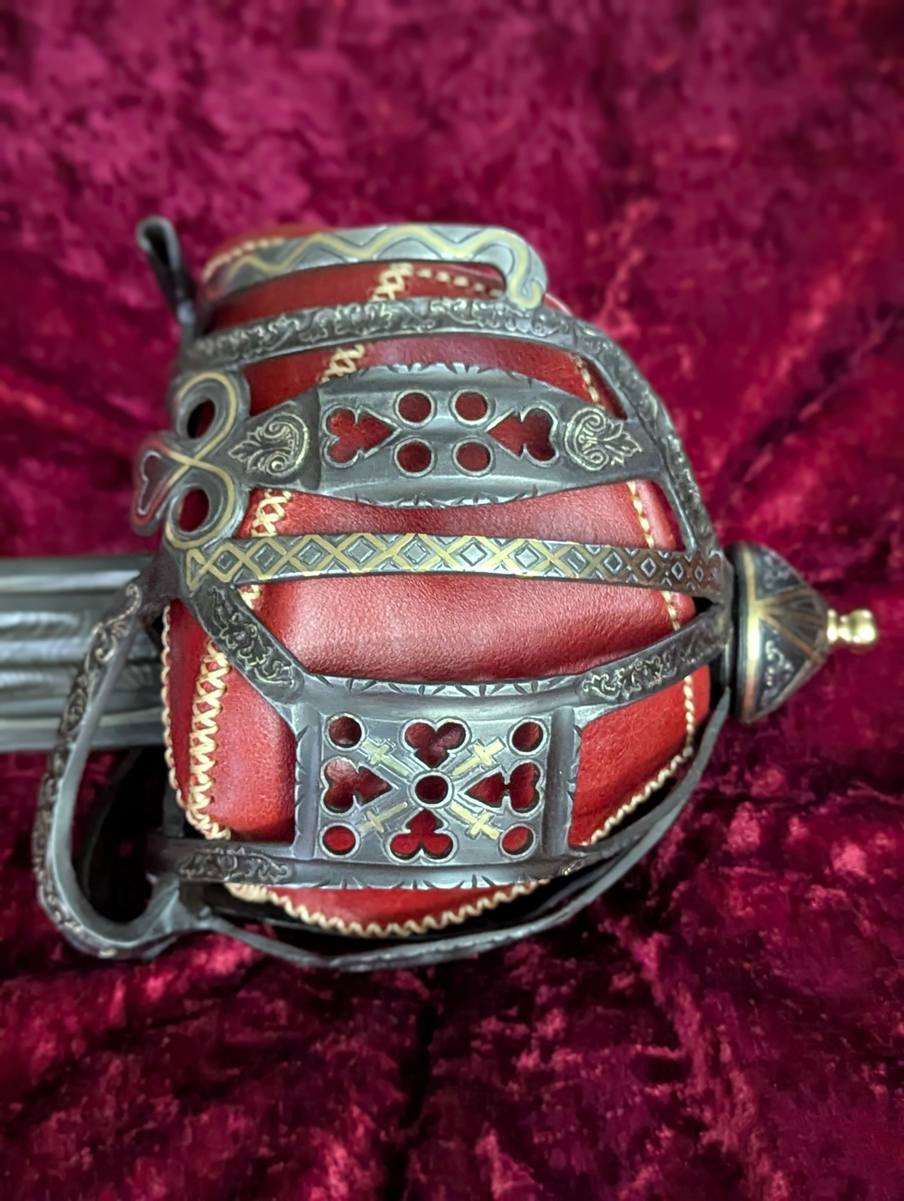Pattern Welded Basket Hilt Broadsword