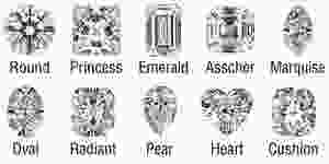 Popular diamond shapes.