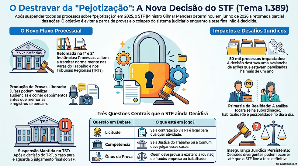 infográfico sobre a nova decisão do stf sobre pejotização