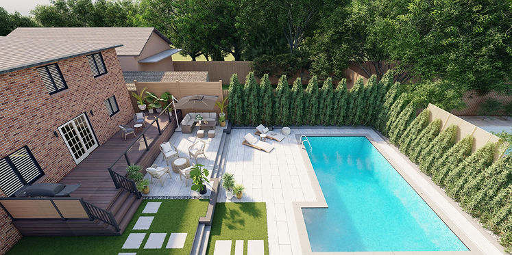 Contemporary backyard design