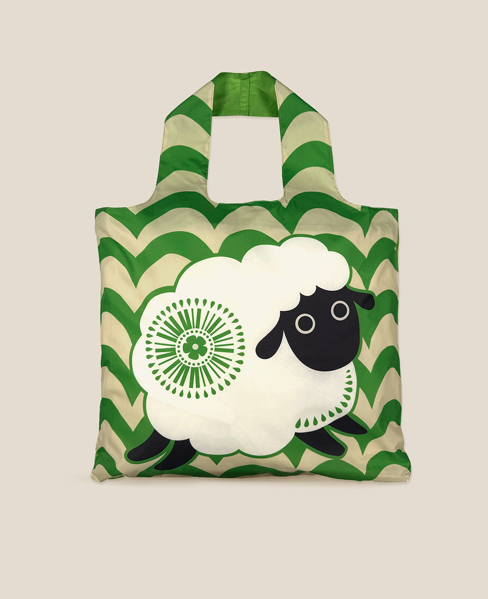 Reusable Carry Bag - Retro Sheep