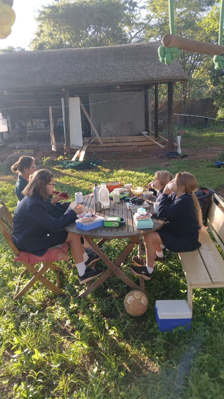 A school day breakfast ... after that floor, we are going to need some walls