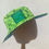 Thumbnail: Reversible Sun Hat Zimbabalooba Lime AfroJive /  Blue CamoFrogs MEDIUM