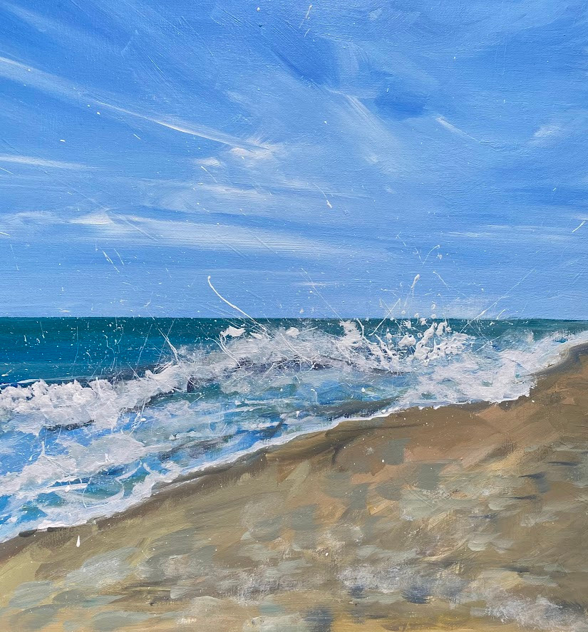 "Crashing Waves" Original 16x20 Acrylic Painting