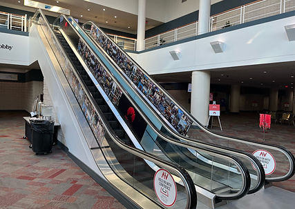 Drytac Spot On M50 escalator clings for the SCFSA Myrtle Beach