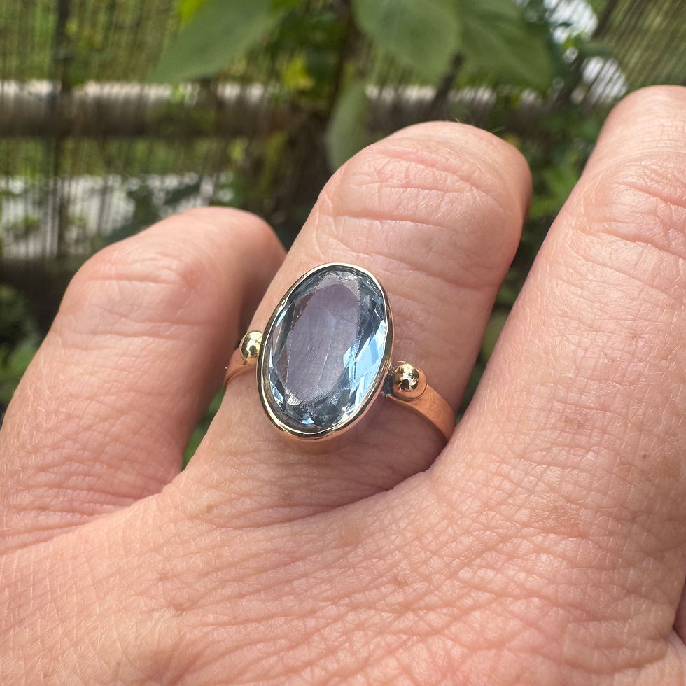 Thumbnail: 18k Rose Gold Synthetic Spinel Ring