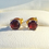 Thumbnail: 9k Gold Garnet Studs
