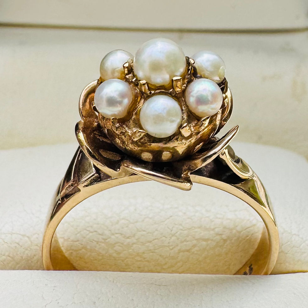 Thumbnail: Vintage 9k Pearl Ring