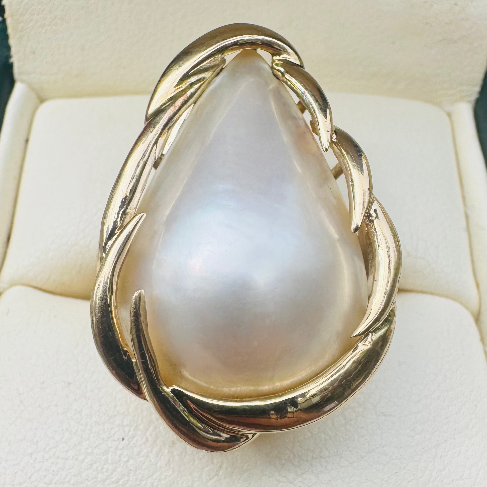 14k Gold Pearl Ring