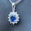 Thumbnail: Blue Sapphire & Diamond platinum necklace