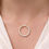 Thumbnail: SOLD! 14K Yellow Gold Diamond Circle Pendant