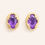 Thumbnail: 9k Gold Amethyst Studs