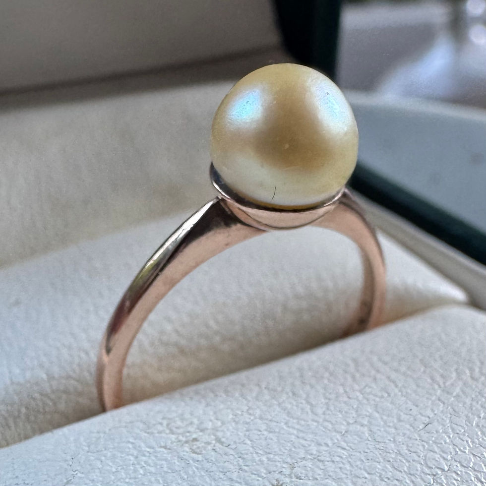 Thumbnail: 9k Rose Gold Akoya Pearl Ring