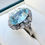 Thumbnail: 18k White Gold Aquamarine & Diamond Ring