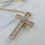 Thumbnail: 9K Gold Diamond Cross Necklace