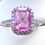Thumbnail: Pink Sapphire and Diamond 18k white gold ring