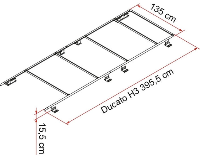 Dachträgersystem FIAMMA Roof Rail passend für Ducato H3