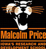 Malcolm Price Laboratory School Panther Face Logo