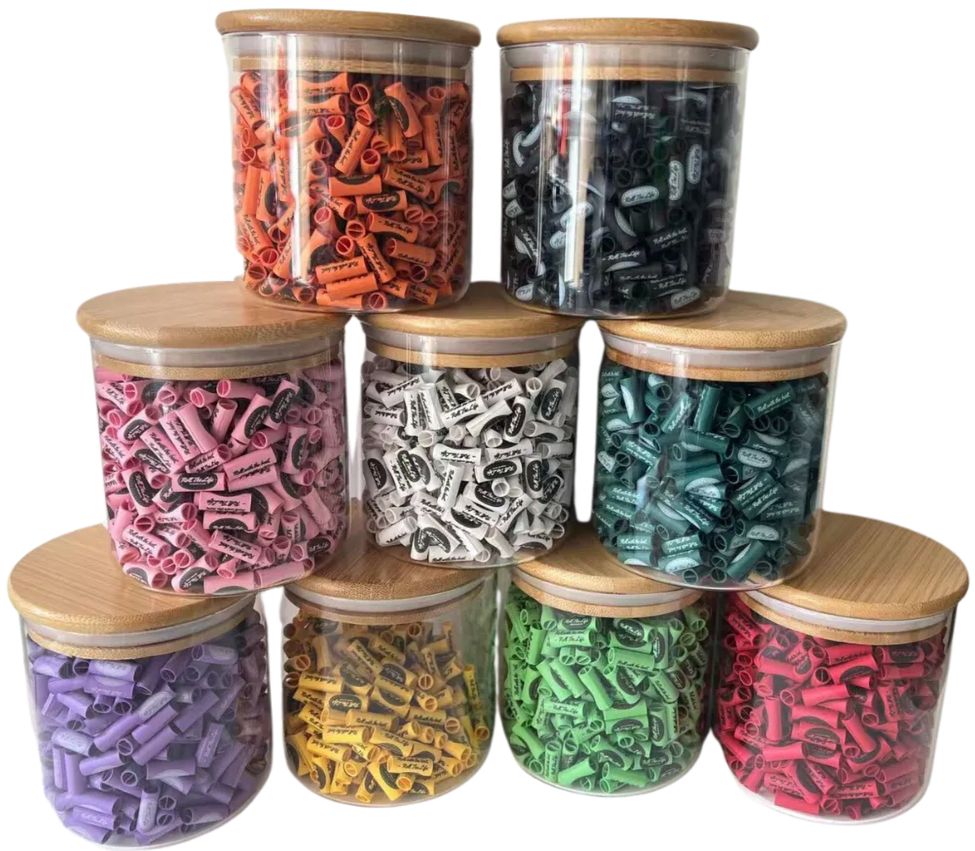 5 Cases Custom 7mm X 18mm I/S Tip- COLORED WITH LOGO