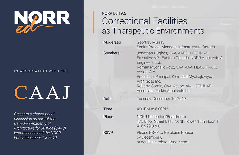 Correctional Facilities as Therapeutic Environments: Panel Discussion